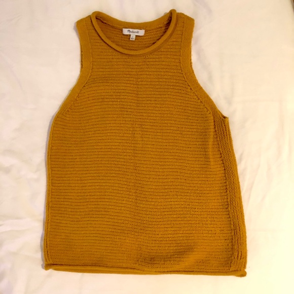 Madewell Tops - Madewell mustard sweater tank